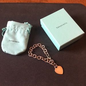 Tiffany Heart Charm Bracelet Sterling Bracelet